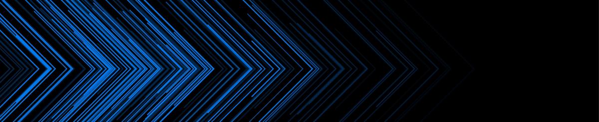 Digital image of blue arrows pointing right on a dark background