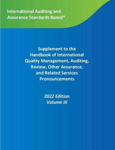 IAASB 2022 handbook vol. 3 cover