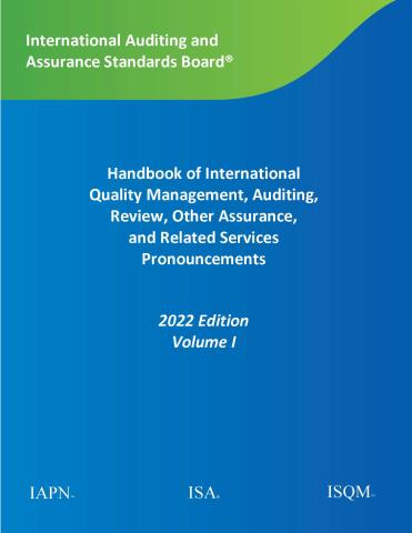 2022 IAASB handbook volume 1 cover