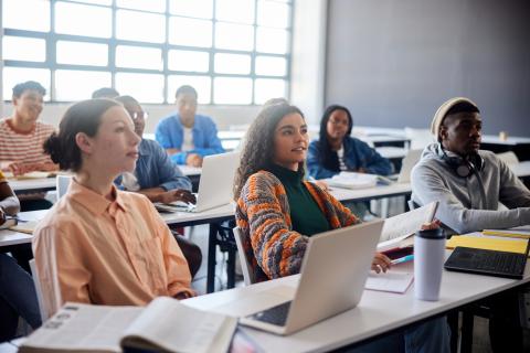 College Students Listening to Lecture