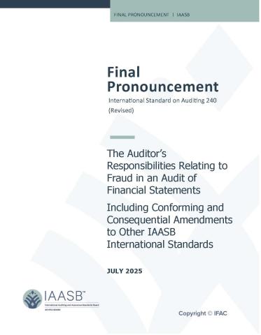 Cover page for IAASB's ISA 240 (Revised)