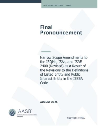 Cover image of IAASB's narrow scope amendments