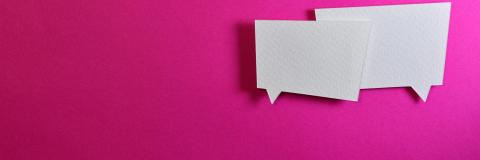 Speech bubbles overlapping 