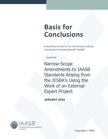 Cover page for IAASB Experts Narrow Scope Amendments