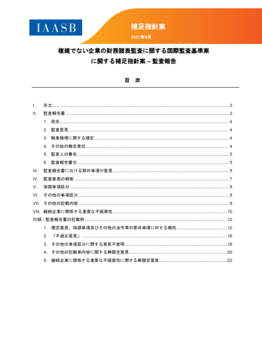 複雑でない企業の財務諸表監査に関する国際監査基準(LCEのため 複雑でない企業の財務諸表監査に関する国際監査基準(LCEのため