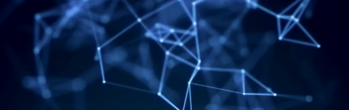 Graphic showing digital blue interconnected lines